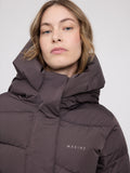 MAZINE Waves quilt puffer coat eggplant women