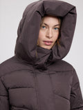 MAZINE Waves quilt puffer coat eggplant women