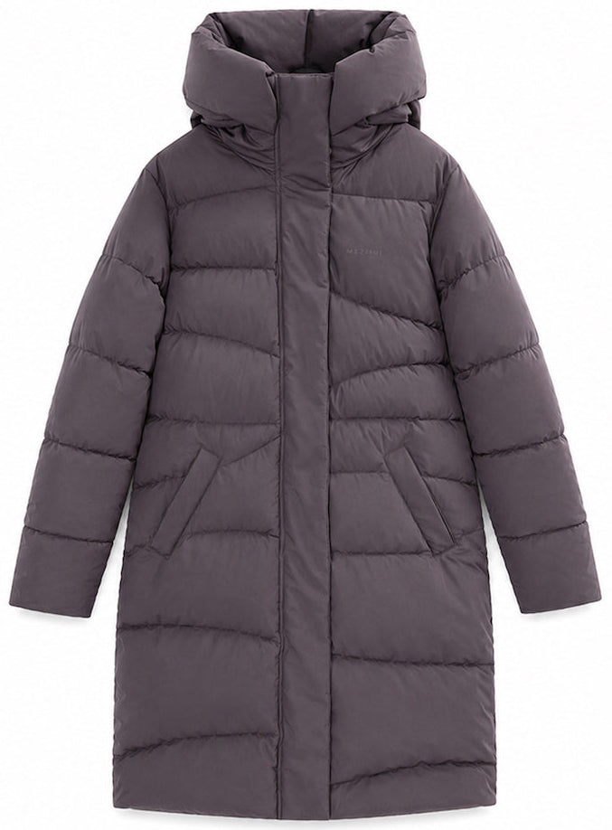 MAZINE Waves quilt puffer coat eggplant women
