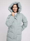 MAZINE Waves quilt puffer coat ice green women