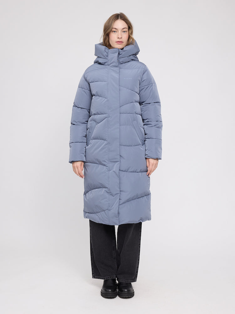 MAZINE Waves quilt puffer coat slate blue women