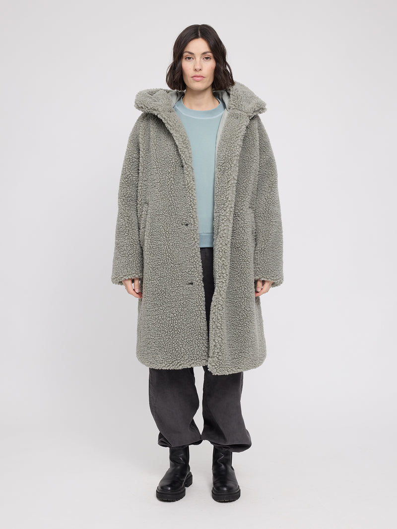 MAZINE Faux fur coat eucalyptus women