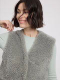 MAZINE Faux fur vest eucalyptus women