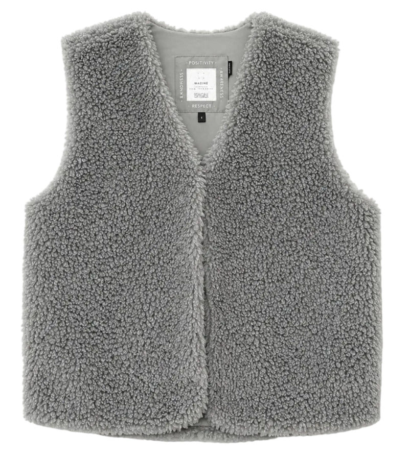 MAZINE Faux fur vest eucalyptus women