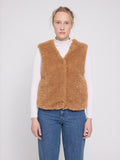 MAZINE Faux fur vest fawn women