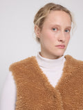 MAZINE Faux fur vest fawn women