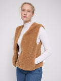 MAZINE Faux fur vest fawn women