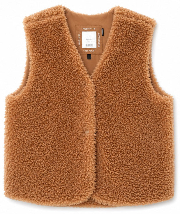 MAZINE Faux fur vest fawn women