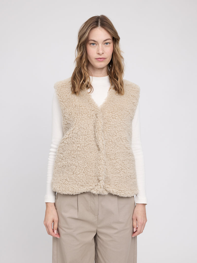 MAZINE Faux fur vest natural women