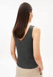ARMEDANGELS Linen blend knit top space steel women
