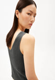 ARMEDANGELS Linen blend knit top space steel women