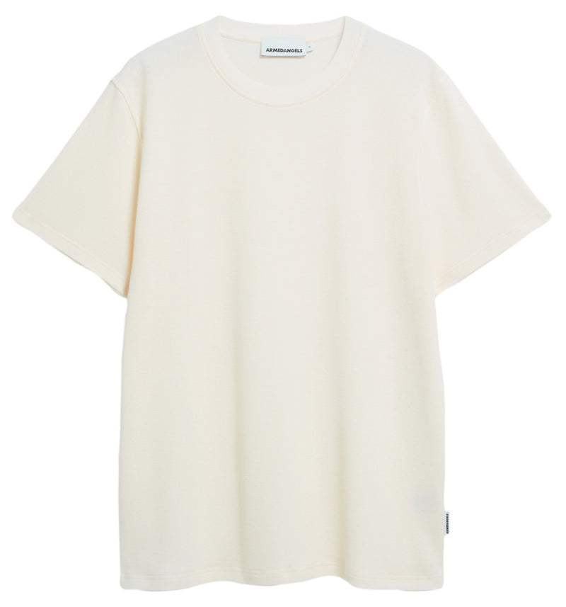 ARMEDANGELS Maarkos waffle t-shirt oatmilk men
