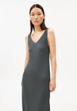 ARMEDANGELS Linen blend knit dress space steel women