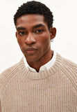ARMEDANGELS Kiaano tweed knit jumper sandstone tweed men