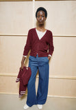 ARMEDANGELS Menaal links links cardigan velvet red women
