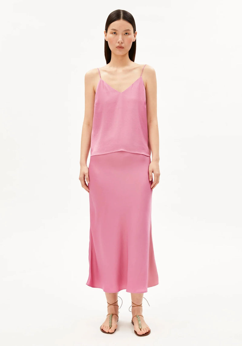 ARMEDANGELS Lenovaa satin slip-skirt washed berry women