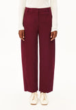 ARMEDANGELS Barrel leg twill pants velvet red women