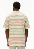ARMEDANGELS Maarkos stripes t-shirt foam washed berry men