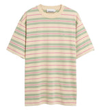 ARMEDANGELS Maarkos stripes t-shirt foam washed berry men