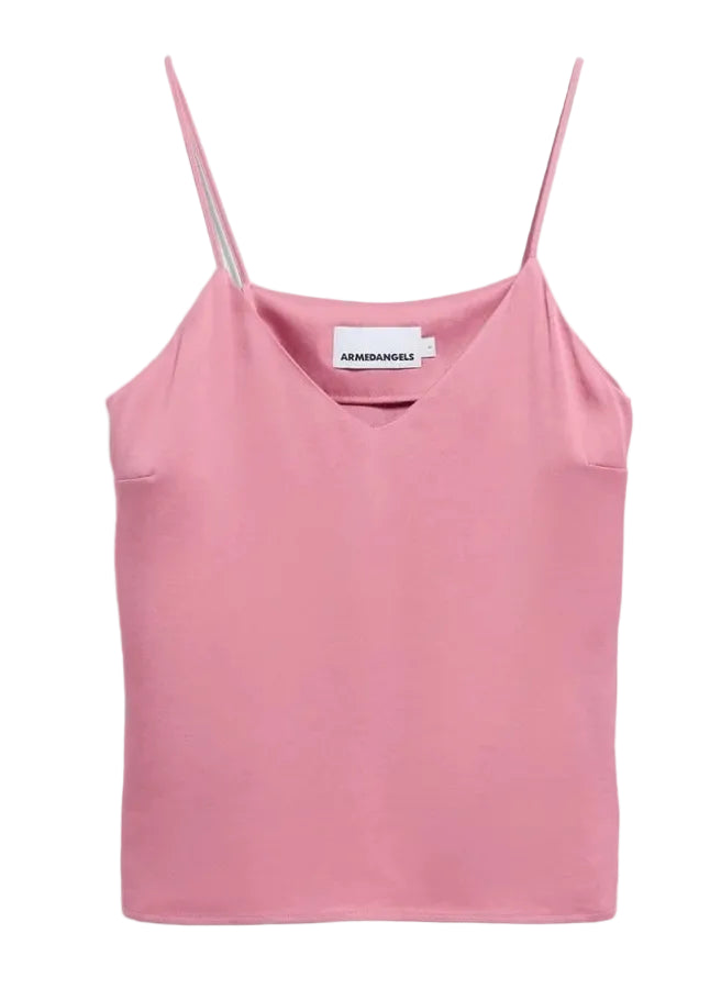 ARMEDANGELS Satin spaghetti top washed berry women