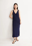 ARMEDANGELS Sleeveless jersey midi dress tinted navy women