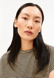 ARMEDANGELS Slub jersey stripe t-shirt tinted navy golden hay women