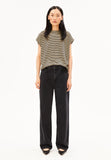 ARMEDANGELS Slub jersey stripe t-shirt tinted navy golden hay women