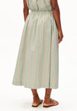 ARMEDANGELS Stripe A-line midi skirt foam light oatmilk women