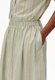 ARMEDANGELS Stripe A-line midi skirt foam light oatmilk women