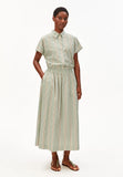 ARMEDANGELS Stripe A-line midi skirt foam light oatmilk women
