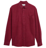 ARMEDANGELS Corduroy long sleeve shirt velvet red men