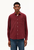 ARMEDANGELS Corduroy long sleeve shirt velvet red men