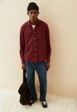 ARMEDANGELS Corduroy long sleeve shirt velvet red men