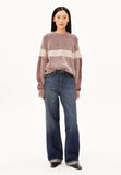 ARMEDANGELS Rib artwork knit jumper velvet red oatmilk women