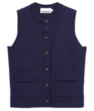 ARMEDANGELS Compact knit vest tinted navy women