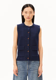 ARMEDANGELS Compact knit vest tinted navy women