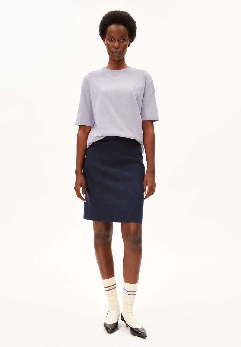 ARMEDANGELS Compact knit skirt tinted navy women