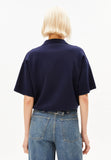 ARMEDANGELS Compact knit polo pullover tinted navy women