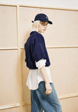 ARMEDANGELS Compact knit polo pullover tinted navy women