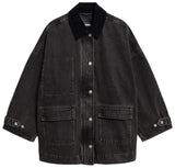 ARMEDANGELS Cord collar denim jacket nutmeg women
