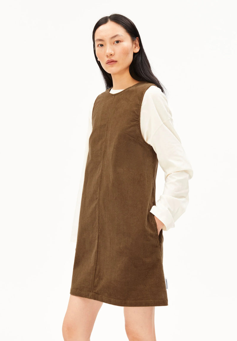 ARMEDANGELS Corduroy mini dress amberwood women