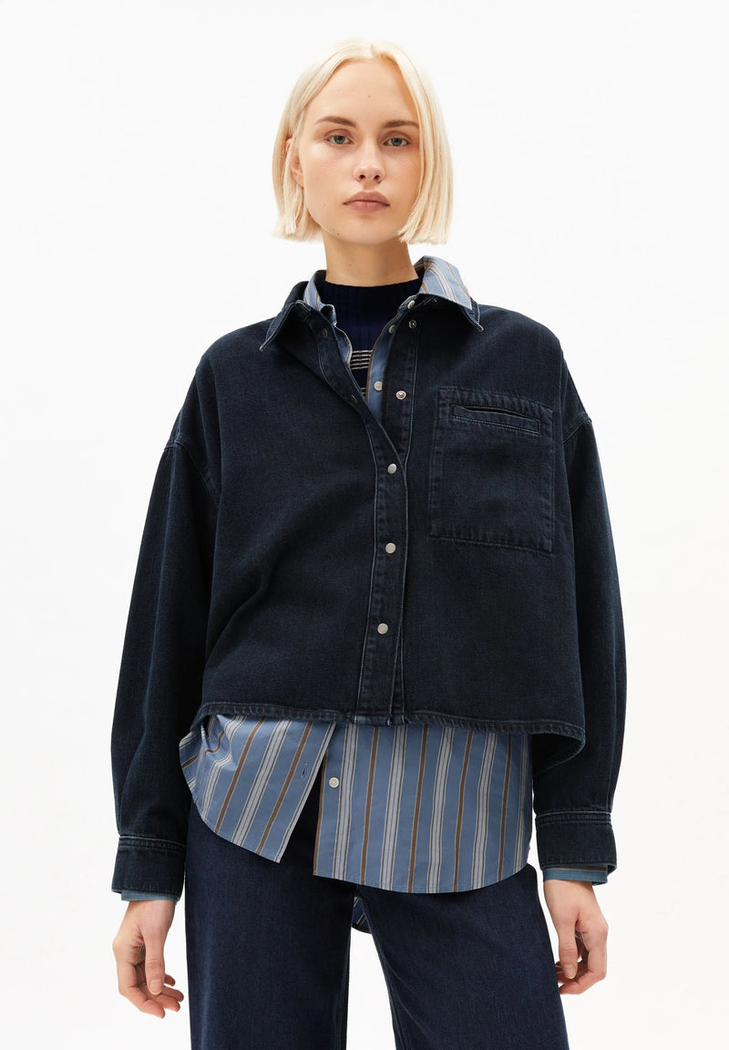 ARMEDANGELS Nalaani denim blouse rinse women