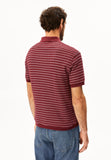 ARMEDANGELS Maario knitted polo shirt velvet red moonlit lilac men