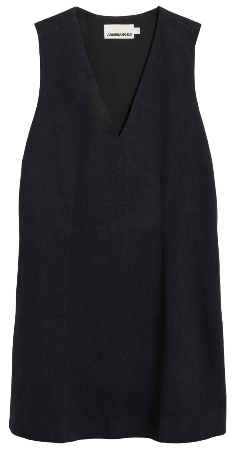 ARMEDANGELS Pinaafo herringbone dress dark steel black women