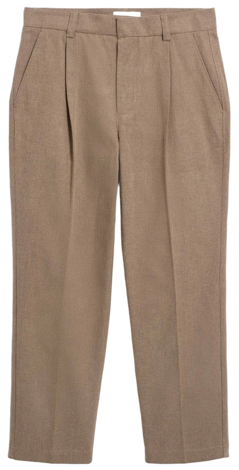 ARMEDANGELS Taamir structure pleated chino trousers honey reed men