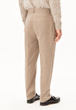 ARMEDANGELS Taamir structure pleated chino trousers honey reed men