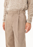 ARMEDANGELS Taamir structure pleated chino trousers honey reed men