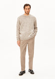 ARMEDANGELS Taamir structure pleated chino trousers honey reed men