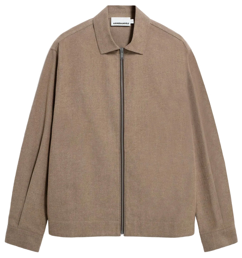 ARMEDANGELS Structure zip jacket honey reed men