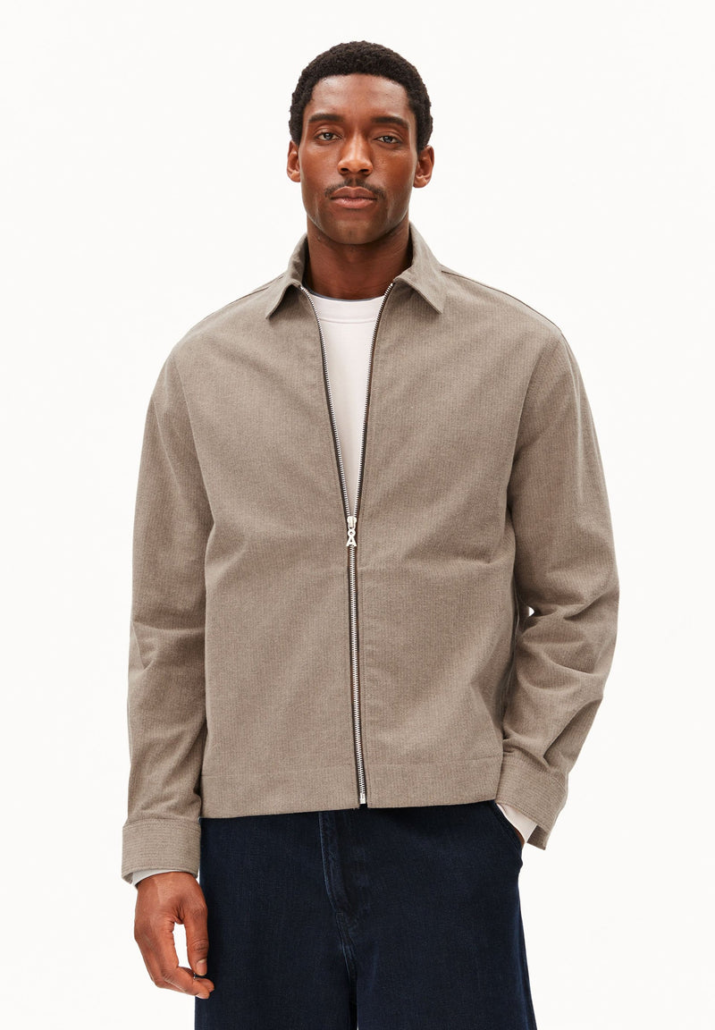 ARMEDANGELS Structure zip jacket honey reed men